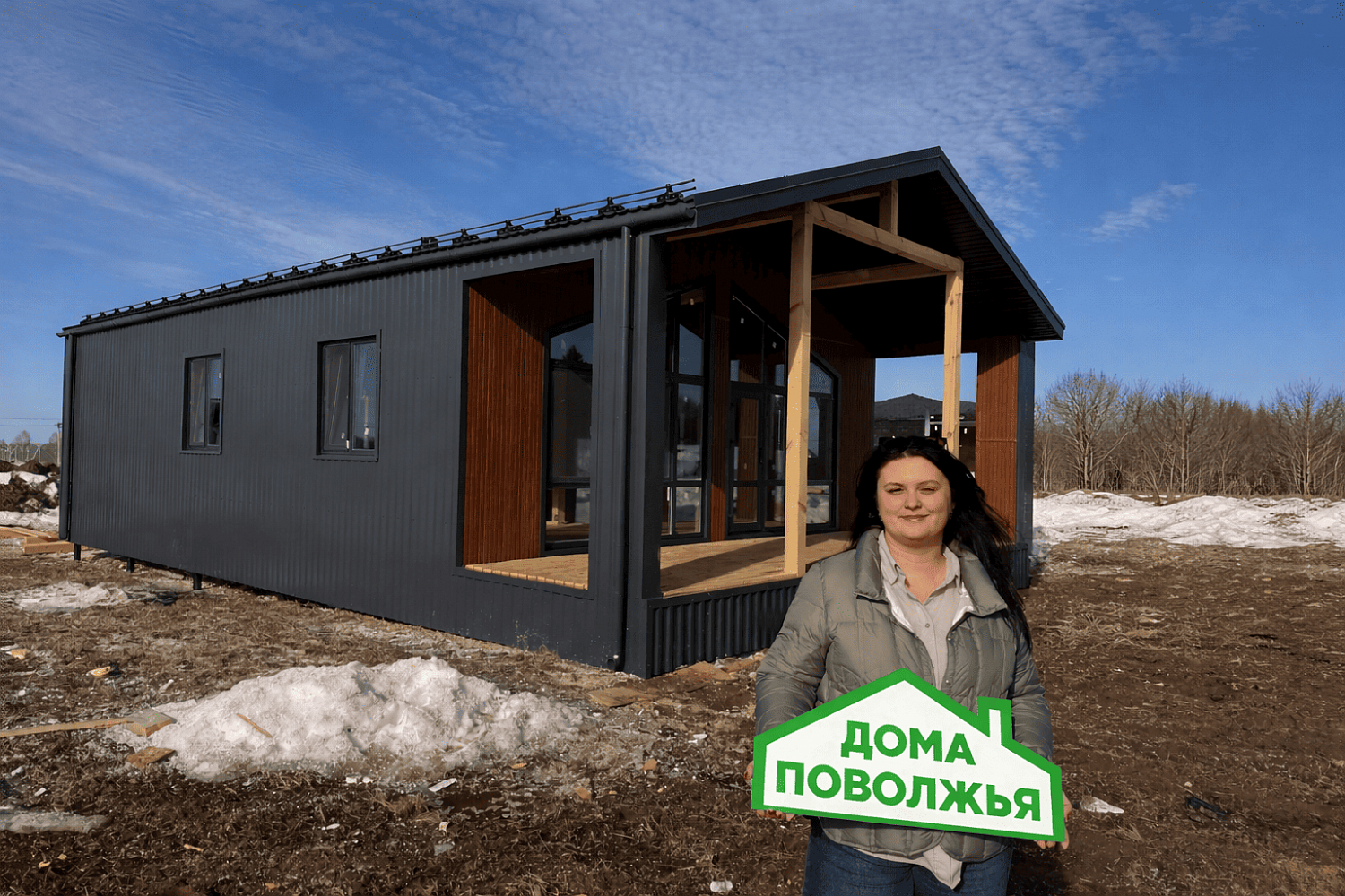 Еще один уютный дом, в стиле Барнхаус Марий Эл, деревня Ким 
